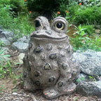 17 In. H. Toad Hollow Jumbo Large Tall Toad Whimsical Home and Garden Statue