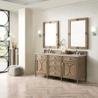 Darrowood 72 In. W X 23 In. D X 34 In. H Double Sink Freestanding Vanity in Walnut W/ Pietra Gray Quartz Top