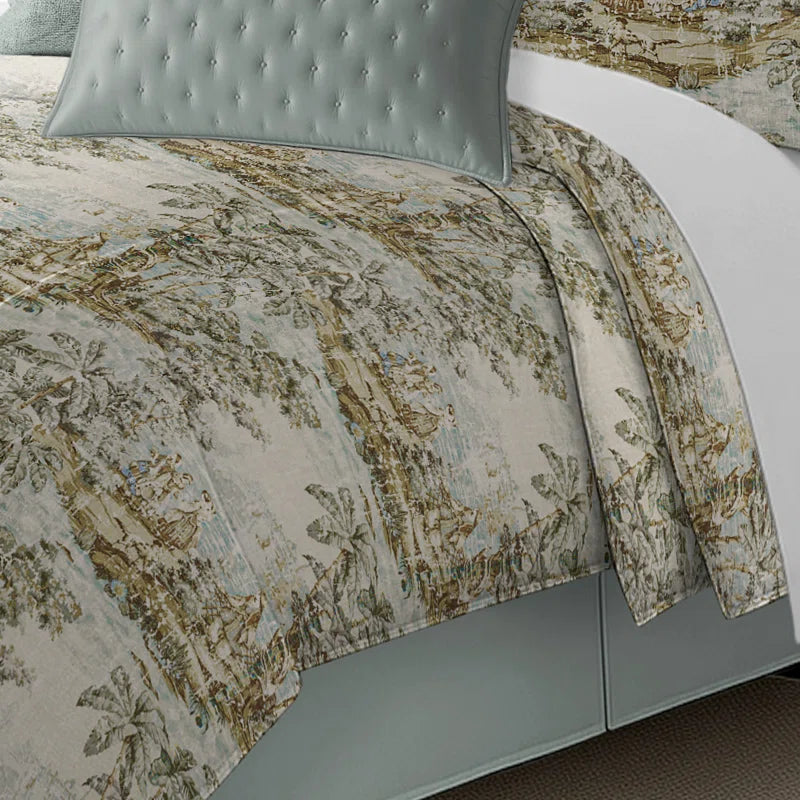 French Countryside Beige/Ivory Linen Duvet Cover Set