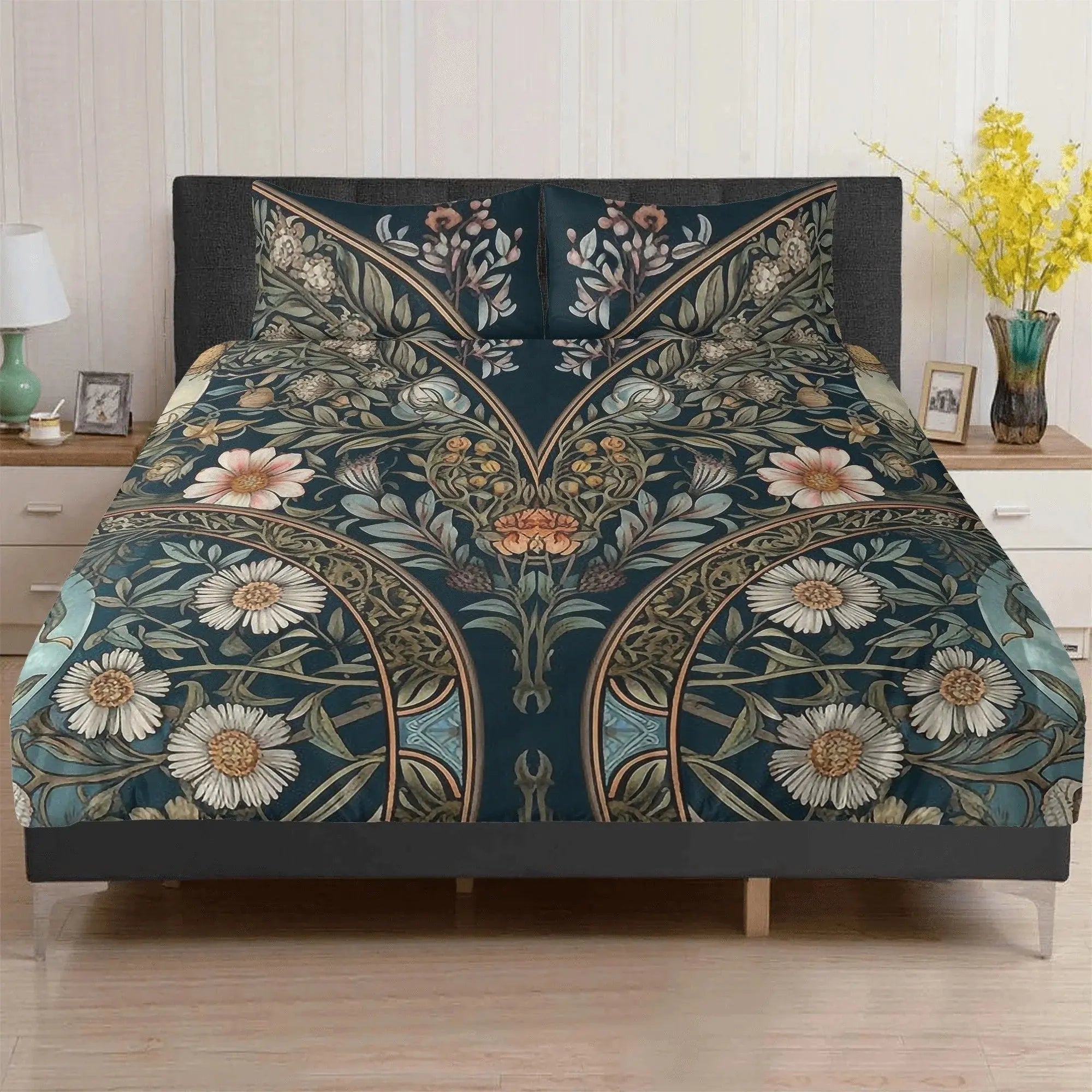 - Dark Cottagecore Forest Animal Bones Witchy 3 Pcs Beddings for Hippie